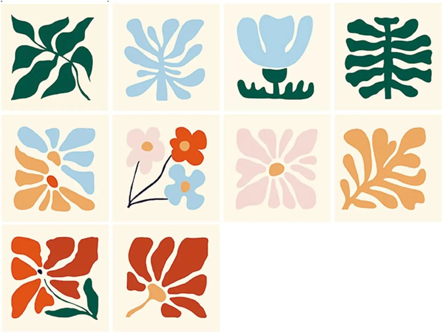 Colorful Abstract Floral Vinyl Floor Stickers, 10 PCS, Peel and Stick, Waterproof, for Kitchen Bathroom Wall Decor
Colorful Abstract Floral Vinyl Floor Stickers, 10 PCS, Peel and Stick, Waterproof, for Kitchen Bathroom Wall Decor