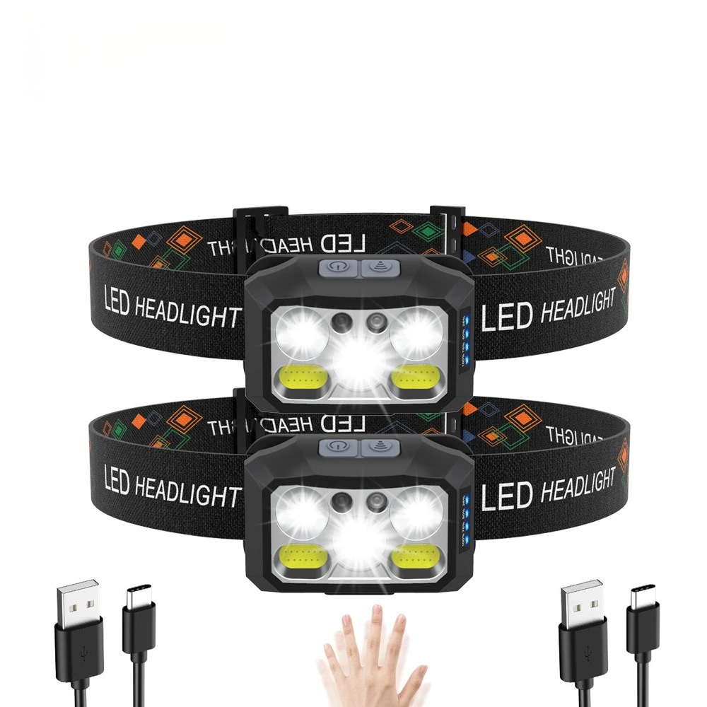 5LED сильный свет индукционная фара Type-c с зарядкой налобный уличный фонарик для ночного бега на голове
5LED сильный свет индукционная фара Type-c с зарядкой налобный уличный фонарик для ночного бега на голове