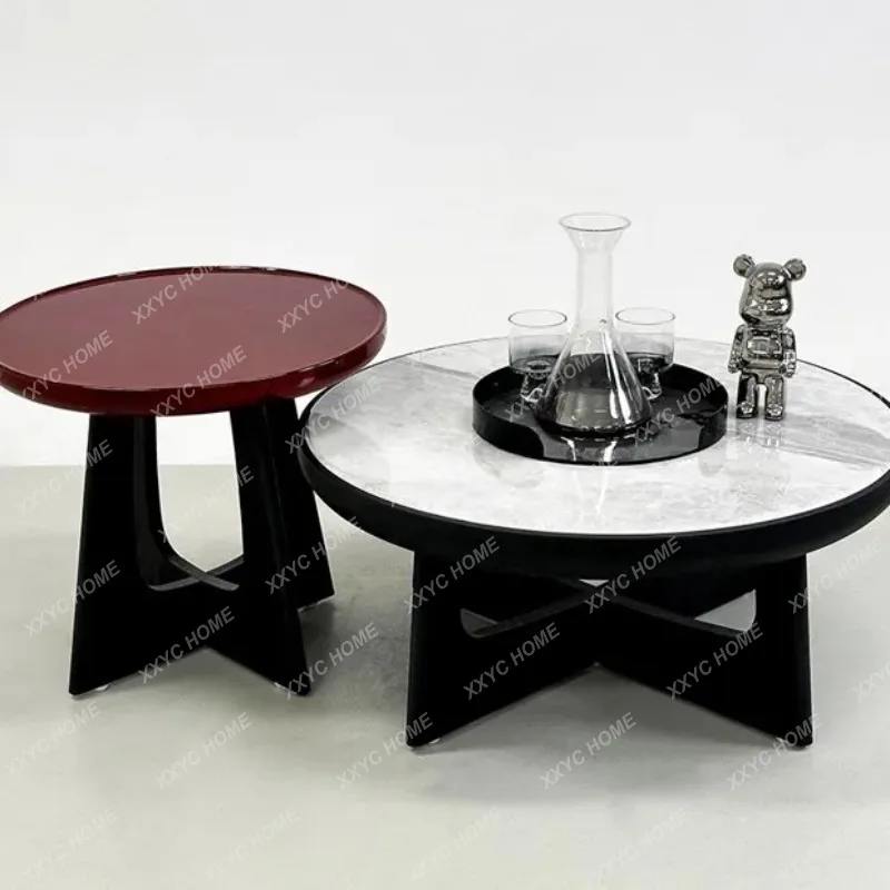 Living Room Smoked Wood Veneer Painted Super Crystal Stone Large and Small Round Coffee Table Side Table Combination TV Cabinet
Living Room Smoked Wood Veneer Painted Super Crystal Stone Large and Small Round Coffee Table Side Table Combination TV Cabinet