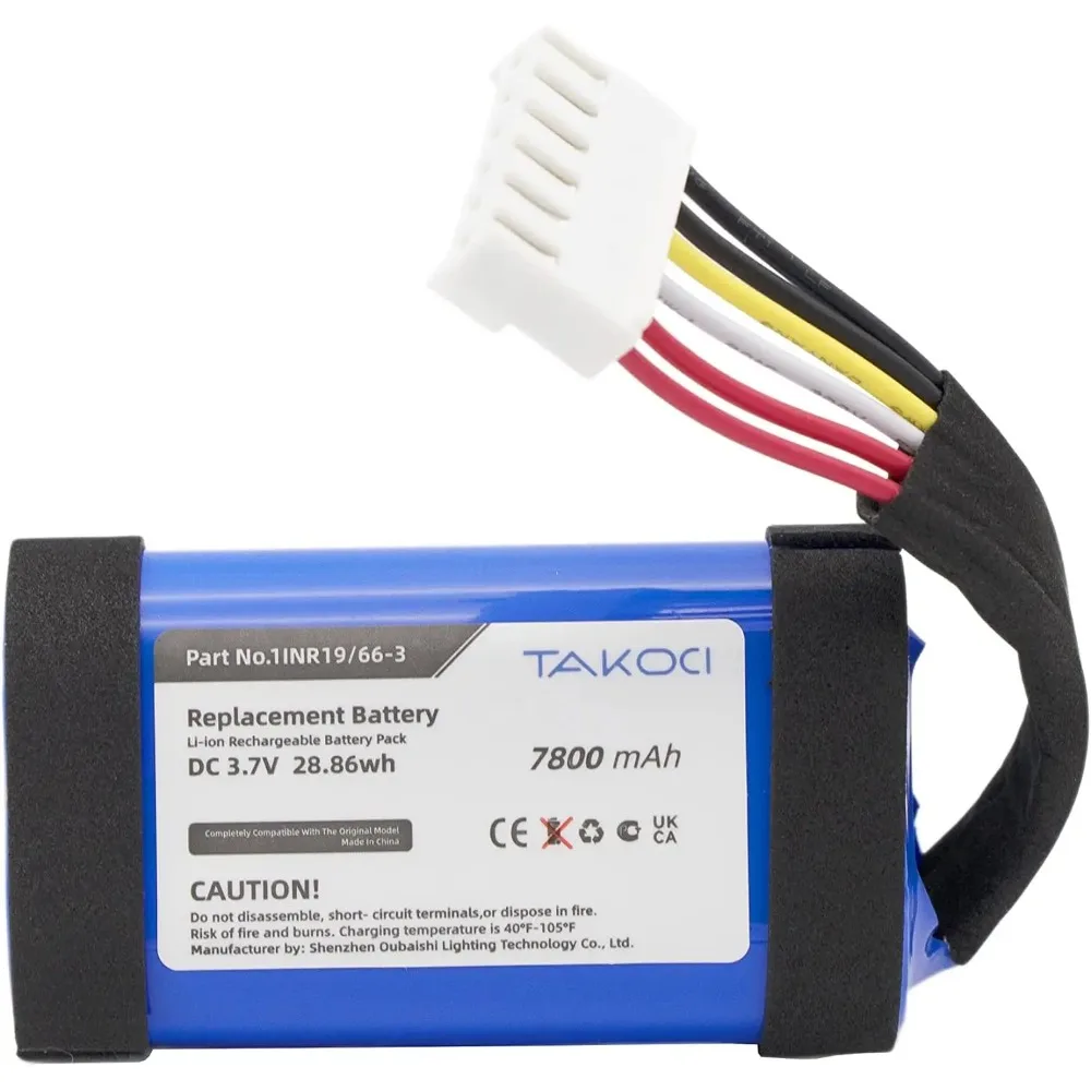 Replacement Battery for JBL Charg e 4, Charg e 4BLK, Charg e 4J,JBLCHARg e4BLUAM 1INR19/66-3,ID998,IY1068,SUN-INTE-118 3.7V/mA
Replacement Battery for JBL Charg e 4, Charg e 4BLK, Charg e 4J,JBLCHARg e4BLUAM 1INR19/66-3,ID998,IY1068,SUN-INTE-118 3.7V/mA