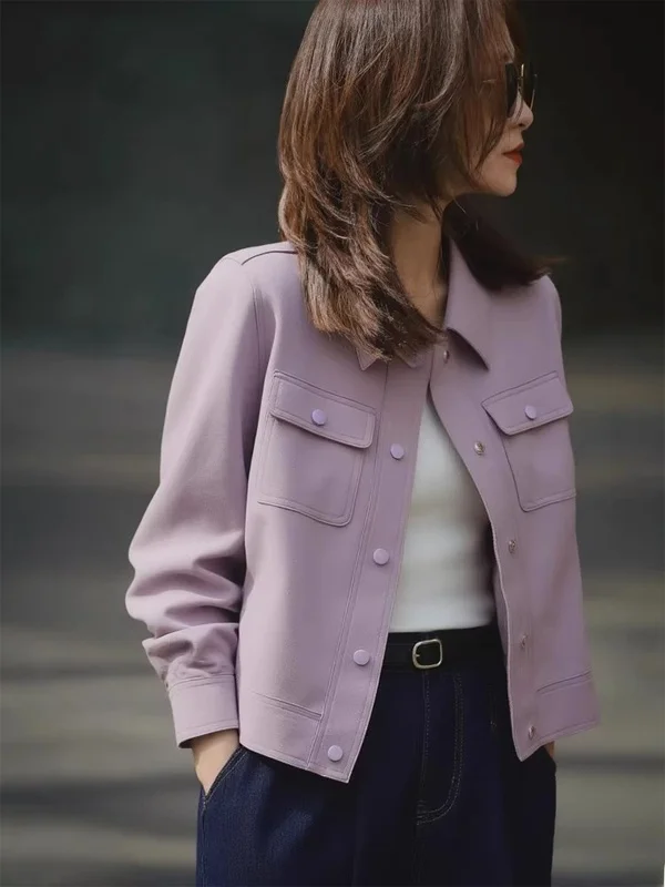 Purple Workwear Jacket Short Outerwear Women's 2026 Spring New Small Size Youthful Cool Suede Fabric Top Luxury Style Standar...
Purple Workwear Jacket Short Outerwear Women's 2026 Spring New Small Size Youthful Cool Suede Fabric Top Luxury Style Standar...