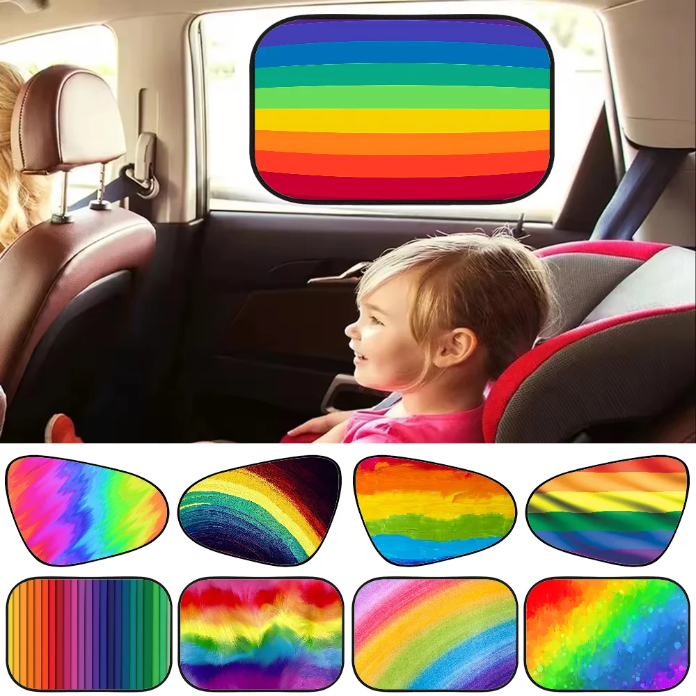 Simple Cartoon R-Rainbow Texture Window Sun Shade Windscreen Sunshade UV Protection Auto Sun Visor Car Window Electrostatic Film
Simple Cartoon R-Rainbow Texture Window Sun Shade Windscreen Sunshade UV Protection Auto Sun Visor Car Window Electrostatic Film