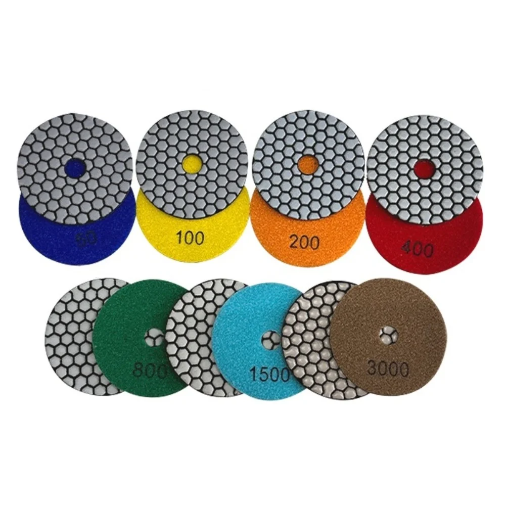Polishing Pads Dry Use 7pcs 4 Inch 100mm Resin Sanding Discs for Granite Marble Quartzite Glass and Stone Polishing
Polishing Pads Dry Use 7pcs 4 Inch 100mm Resin Sanding Discs for Granite Marble Quartzite Glass and Stone Polishing