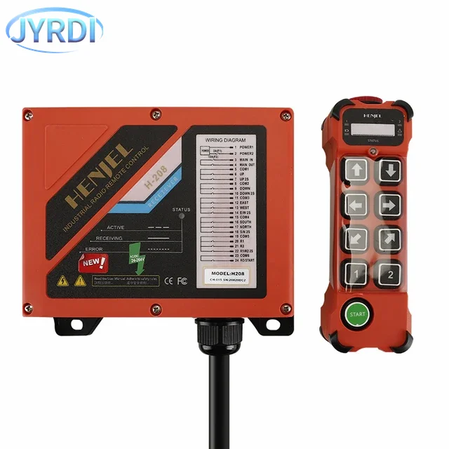 H208 HENJEL double speed Industrial Wireless Radio Crane Remote Control switches Hoist overhead bridge Crane Lift Control
H208 HENJEL double speed Industrial Wireless Radio Crane Remote Control switches Hoist overhead bridge Crane Lift Control