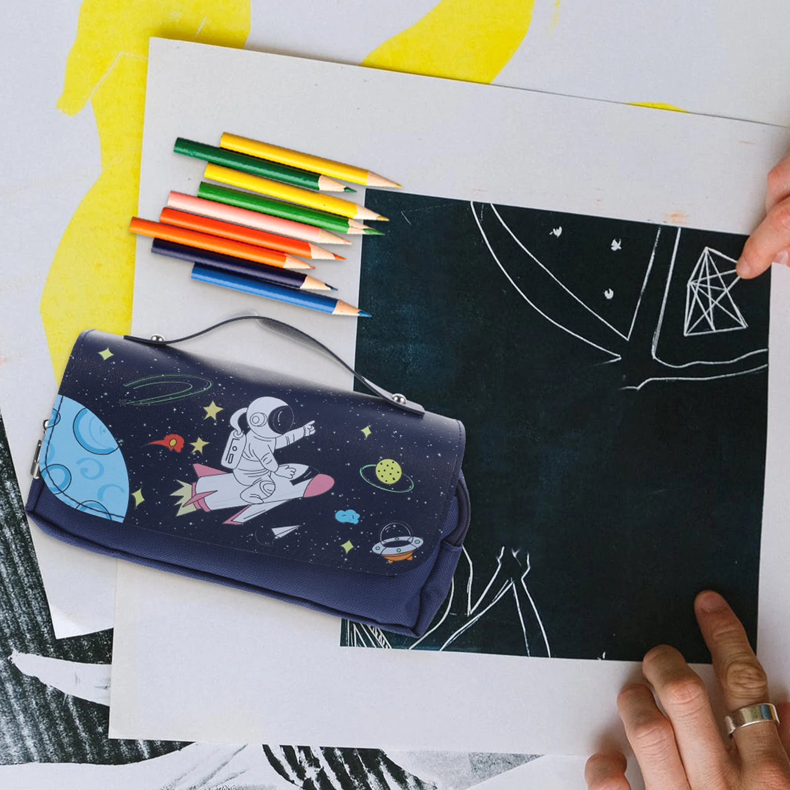 Portable Large Capacity Pencil Case Blue Stationery Bag Lightweight Storage Pen Makeup Travel Art Supplies Zipper Pouch
Portable Large Capacity Pencil Case Blue Stationery Bag Lightweight Storage Pen Makeup Travel Art Supplies Zipper Pouch
