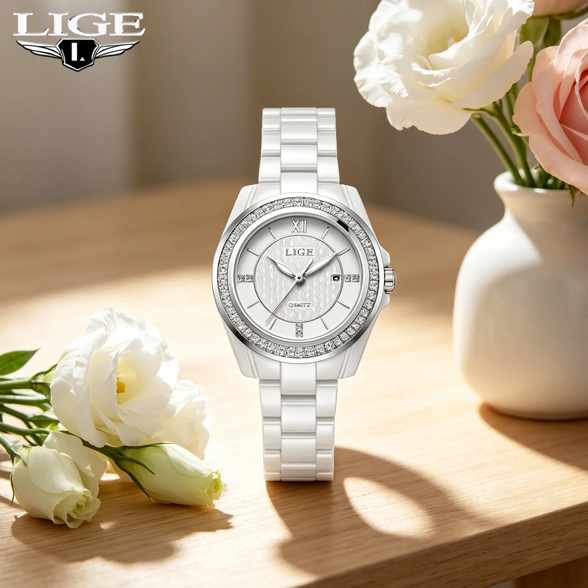 LIGE Luxury Woman Watch Waterproof Fashion Quartz Ladies Wristwatch Date Week Full Ceramic Women's Watches Relojs+GIFT Box
LIGE Luxury Woman Watch Waterproof Fashion Quartz Ladies Wristwatch Date Week Full Ceramic Women's Watches Relojs+GIFT Box