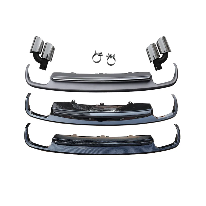 New A6 C7 Modified S6 Rear Diffuser A6 Rear Bumper Splitter Lip Diffuser with Exhaust Pipes for A6 C7 2012 2013 2014 2015
New A6 C7 Modified S6 Rear Diffuser A6 Rear Bumper Splitter Lip Diffuser with Exhaust Pipes for A6 C7 2012 2013 2014 2015