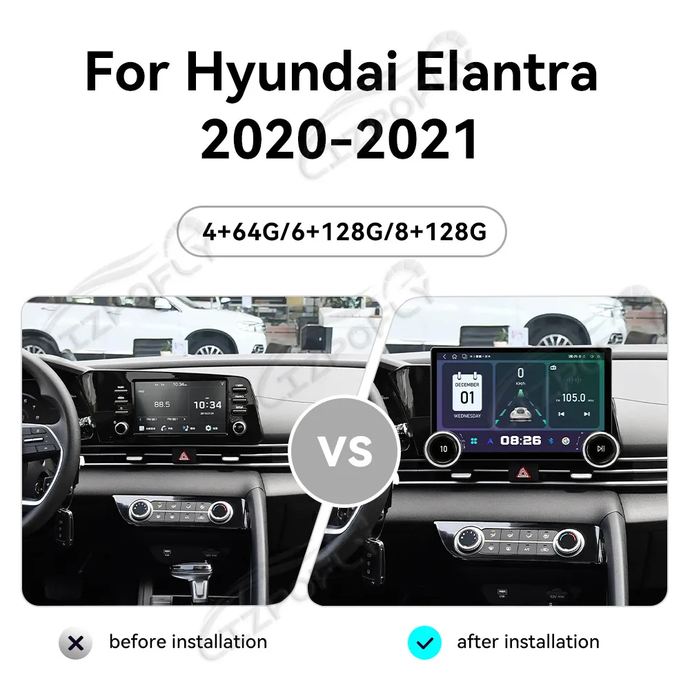 Автомагнитола Lizpofly Upgrade 11.5 дюймов для Hyundai Elantra 2020–2021 с беспроводным Carplay и Android Auto, сенсорным экраном и GPS-навигацией
Автомагнитола Lizpofly Upgrade 11.5 дюймов для Hyundai Elantra 2020–2021 с беспроводным Carplay и Android Auto, сенсорным экраном и GPS-навигацией