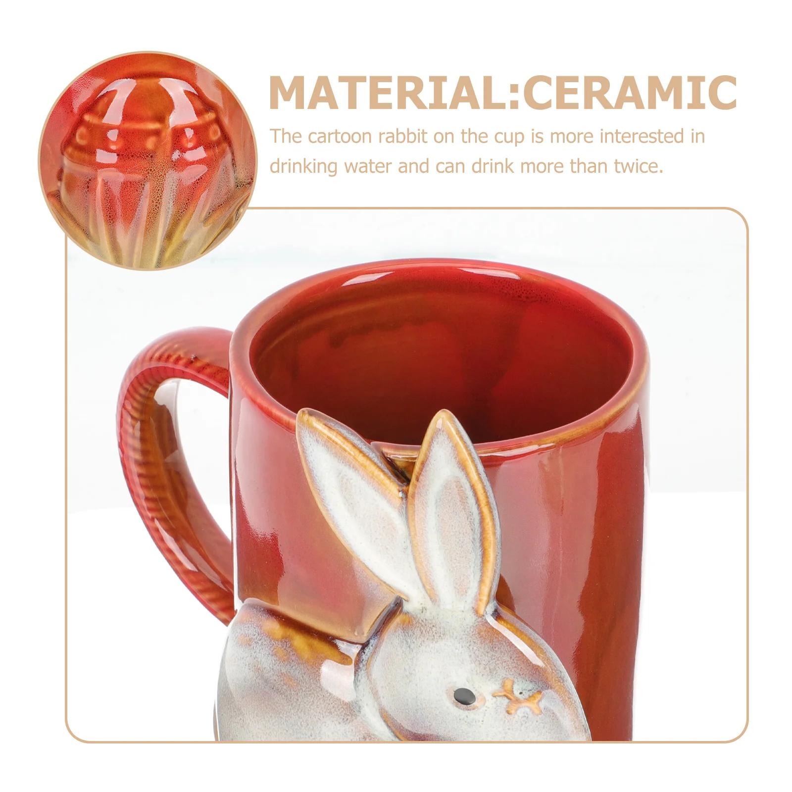 Ceramic Rabbit Water Mug Adorable Bunny Coffee Cup Home Office Tea Milk Mug Cute Cartoon Design Multifunctional Daily Use
Ceramic Rabbit Water Mug Adorable Bunny Coffee Cup Home Office Tea Milk Mug Cute Cartoon Design Multifunctional Daily Use