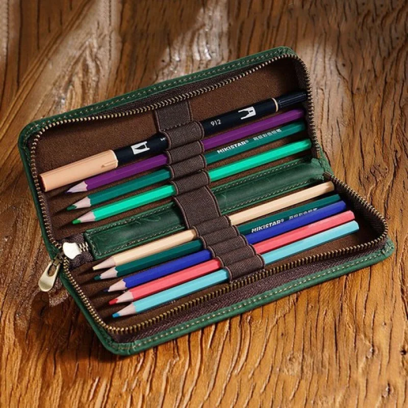 A + натуральная кожа ручной работы, пенал на молнии, коробка для канцелярских принадлежностей, сумка для хранения
A + натуральная кожа ручной работы, пенал на молнии, коробка для канцелярских принадлежностей, сумка для хранения