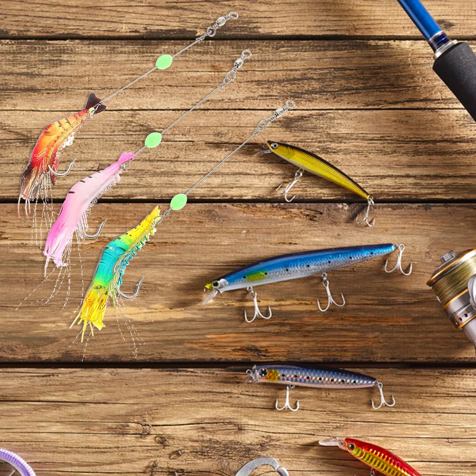 10pcs Night Glow Shrimp Lures Realistic 3D Design For Saltwater Freshwater Bass Fishing Glow In The Dark Bait Kit Fishing Lures
10pcs Night Glow Shrimp Lures Realistic 3D Design For Saltwater Freshwater Bass Fishing Glow In The Dark Bait Kit Fishing Lures