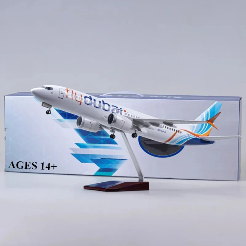 Airplane 737MAX B737 MAX Aircraft 1/85 Scale 47CM Fly Dubai Airline W Light and Wheel Diecast Resin Plane Model Toy Collection
Airplane 737MAX B737 MAX Aircraft 1/85 Scale 47CM Fly Dubai Airline W Light and Wheel Diecast Resin Plane Model Toy Collection