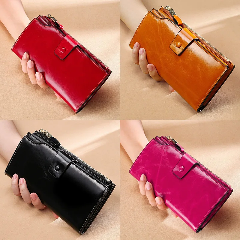 Women Genuine Leather Wallet Mens Premium Product Real Cowhide Wallets For Man Anti-Magnetic Clutch Black Wallet Long Purses
Women Genuine Leather Wallet Mens Premium Product Real Cowhide Wallets For Man Anti-Magnetic Clutch Black Wallet Long Purses