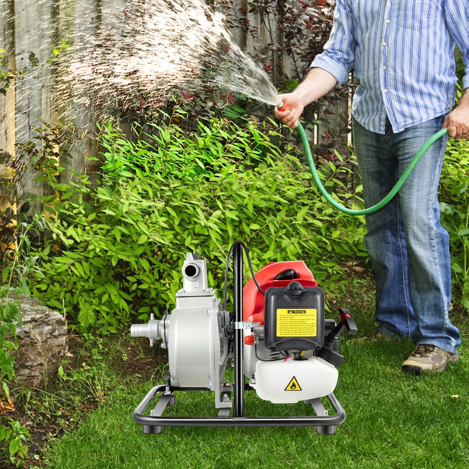 1 Inch 43CC 2-Stroke Gasoline Powered Engine Trash Pump, 7000r/min Gasoline Irrigation Water Pump, 98 Ft Lift 20ft Suction
1 Inch 43CC 2-Stroke Gasoline Powered Engine Trash Pump, 7000r/min Gasoline Irrigation Water Pump, 98 Ft Lift 20ft Suction