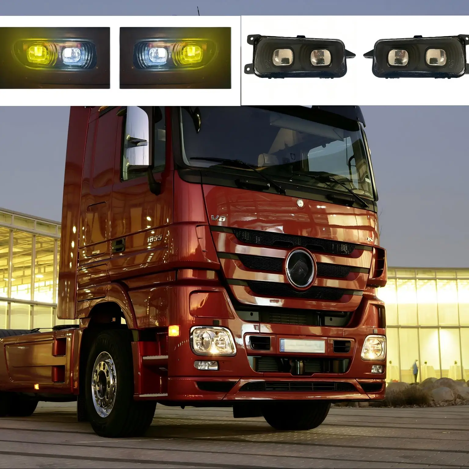 one pair 9438200156 9438200056 LED Fog Lamp Compatible with Mercedes Benz Actros MP2 MP3 Truck Fog Lamp Assembly Car Fog Lamp
one pair 9438200156 9438200056 LED Fog Lamp Compatible with Mercedes Benz Actros MP2 MP3 Truck Fog Lamp Assembly Car Fog Lamp