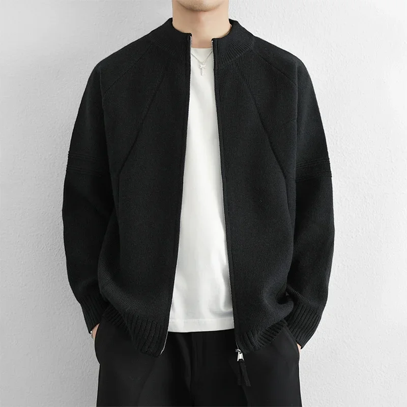 Men's Zipper Knit Cardigan Color Stand Collar Outerwear Casual Long Sve Knitted Sweater Autumn Winter
Men's Zipper Knit Cardigan Color Stand Collar Outerwear Casual Long Sve Knitted Sweater Autumn Winter