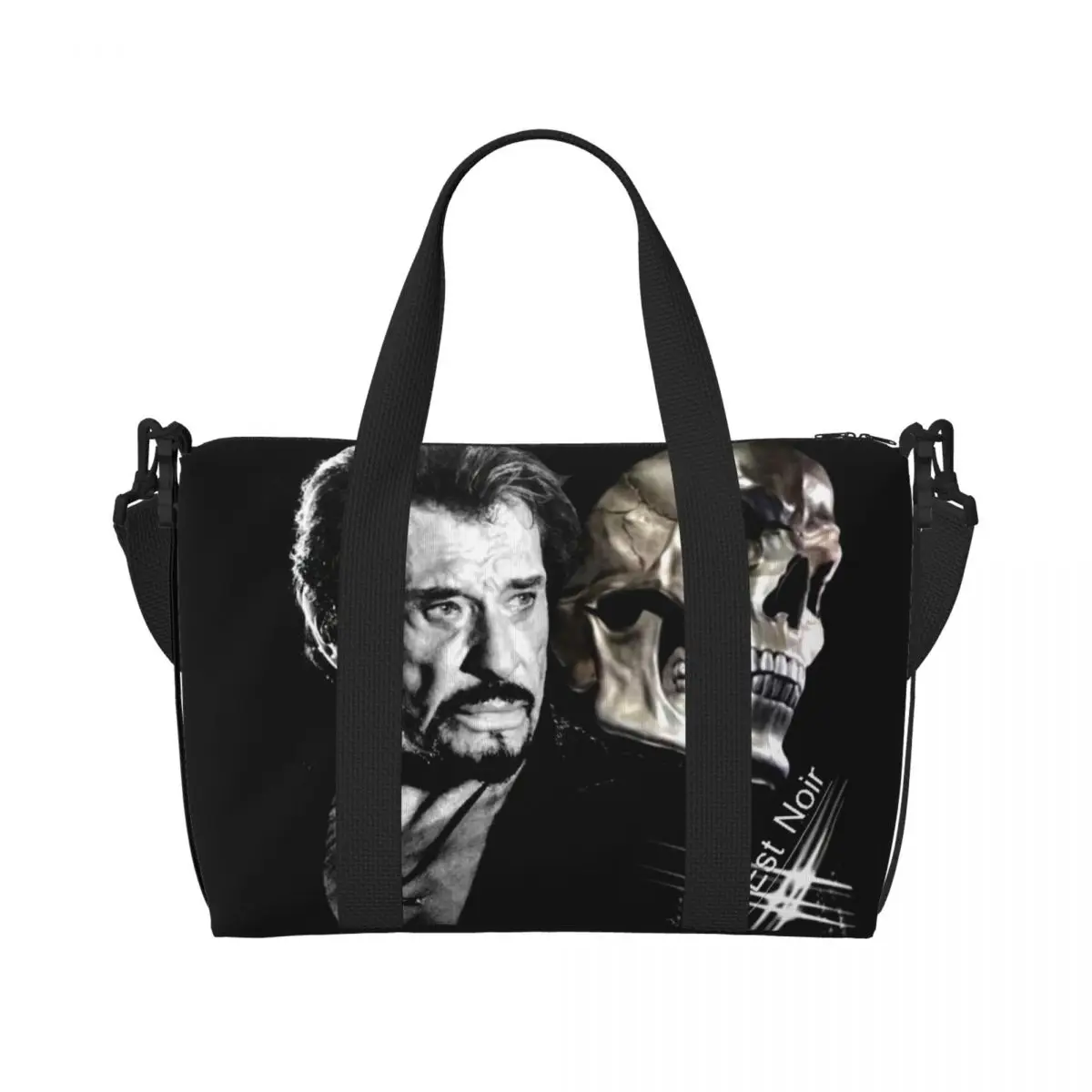 Custom Johnny Hallyday Beach Tote Bag for Women Extra Large Gym Carry On France Rock Singer Travel Shopping Bags
Custom Johnny Hallyday Beach Tote Bag for Women Extra Large Gym Carry On France Rock Singer Travel Shopping Bags