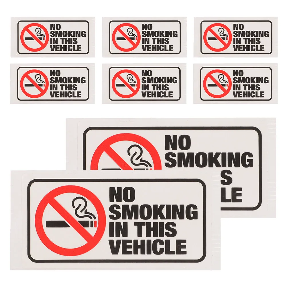 8Pcs No Smoking Stickers Vehicle Decals Weatherproof No Smoking in This Vehicle Sign for Cars Commercial Vehicles Traffic Safety
8Pcs No Smoking Stickers Vehicle Decals Weatherproof No Smoking in This Vehicle Sign for Cars Commercial Vehicles Traffic Safety