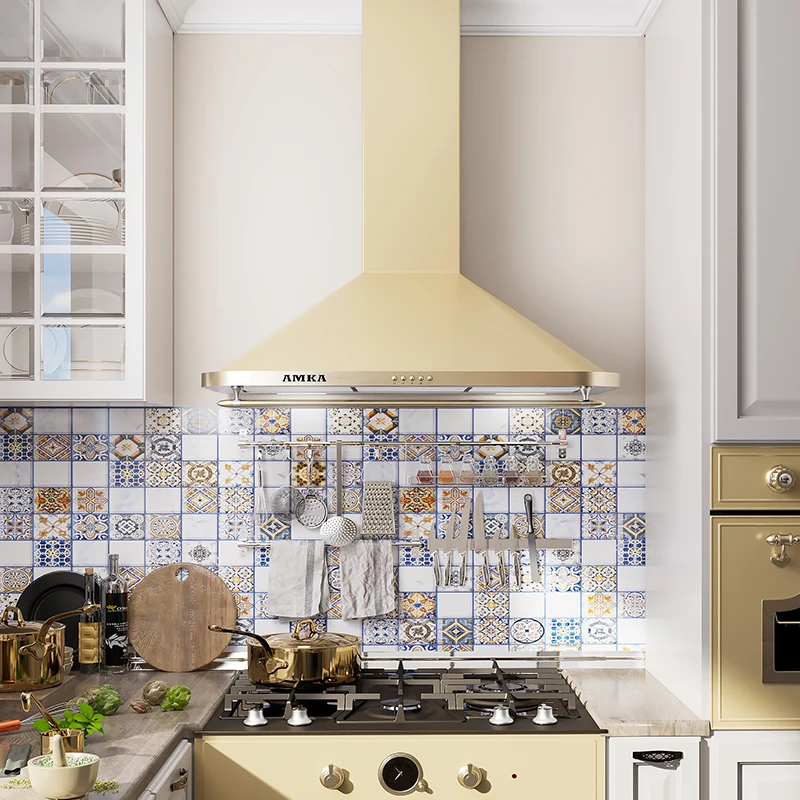 European range hood household retro kitchen range hood off-discharge top suction
European range hood household retro kitchen range hood off-discharge top suction
