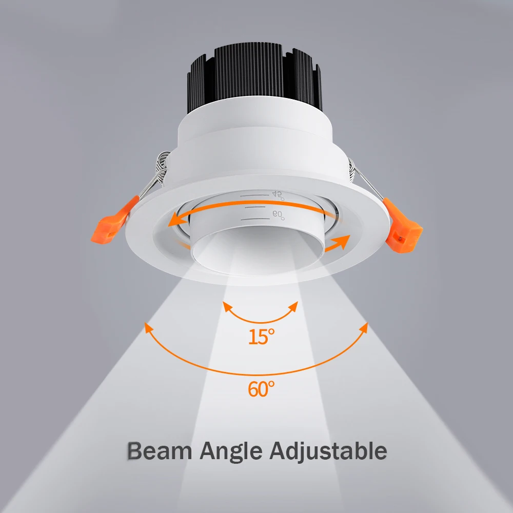 Dimmable Embedded Zoom Recessed downlights 15-60 Degrees COB 5W 10W Spot Light Background Wall LED Indoor Lighting
Dimmable Embedded Zoom Recessed downlights 15-60 Degrees COB 5W 10W Spot Light Background Wall LED Indoor Lighting