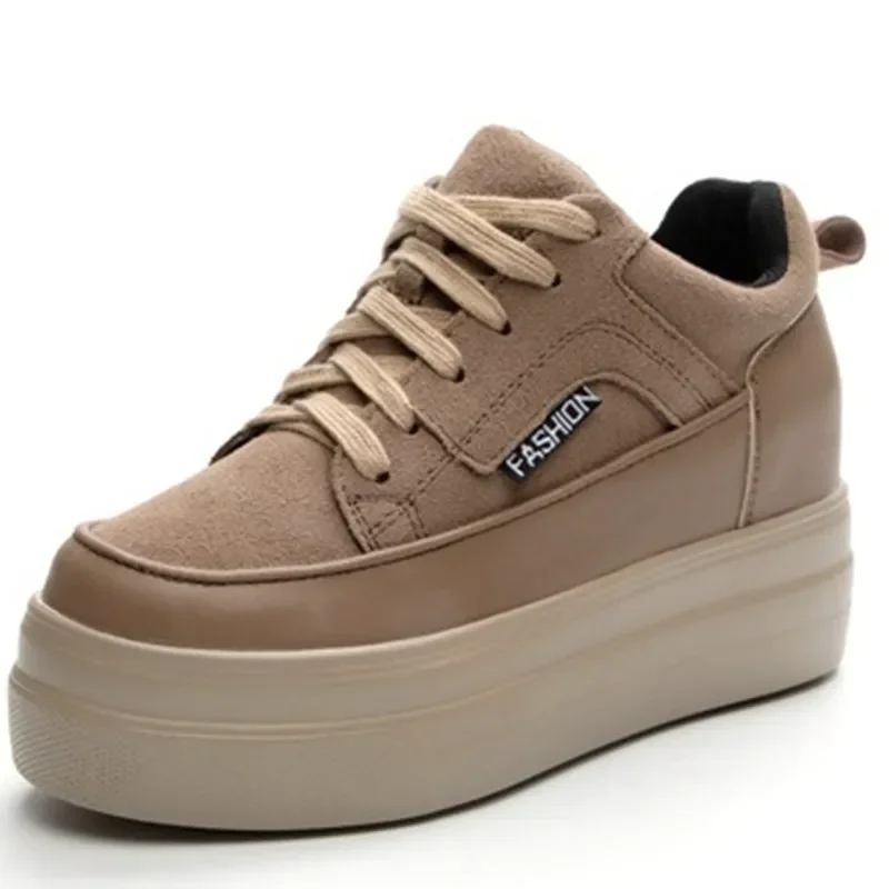 8cm Genuine Leather Cow Suede Platform Wedge Women Fashion Chunky Sneakers Spring Autumn Casual Females Hidden Heels Shoes
8cm Genuine Leather Cow Suede Platform Wedge Women Fashion Chunky Sneakers Spring Autumn Casual Females Hidden Heels Shoes