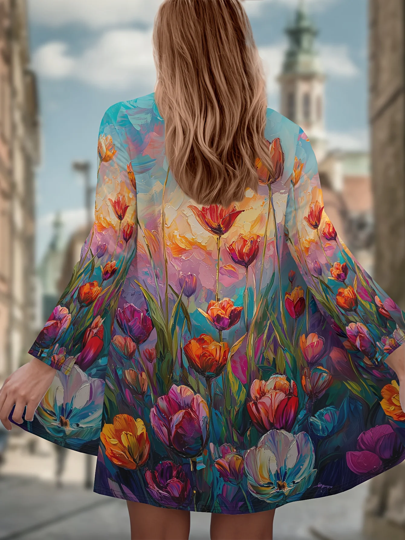 Women's Winter Jacket with 3D Floral Fashion Pattern and Front Opening Loose Fit Cape. Casual Polyester Women's Wear
Women's Winter Jacket with 3D Floral Fashion Pattern and Front Opening Loose Fit Cape. Casual Polyester Women's Wear