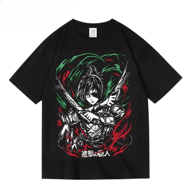Two-dimensional Animation Cartoon Attack Giant Han Ji Trend Printing Cotton Short Half-sleeved T-shirt Men Women Summer Japanese
Two-dimensional Animation Cartoon Attack Giant Han Ji Trend Printing Cotton Short Half-sleeved T-shirt Men Women Summer Japanese