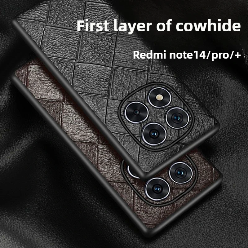 For Redmi Note14 Pro Case new genuine leather high-end business style couples accurate hole lens for Redmi Note 14 Pro+ Case
For Redmi Note14 Pro Case new genuine leather high-end business style couples accurate hole lens for Redmi Note 14 Pro+ Case