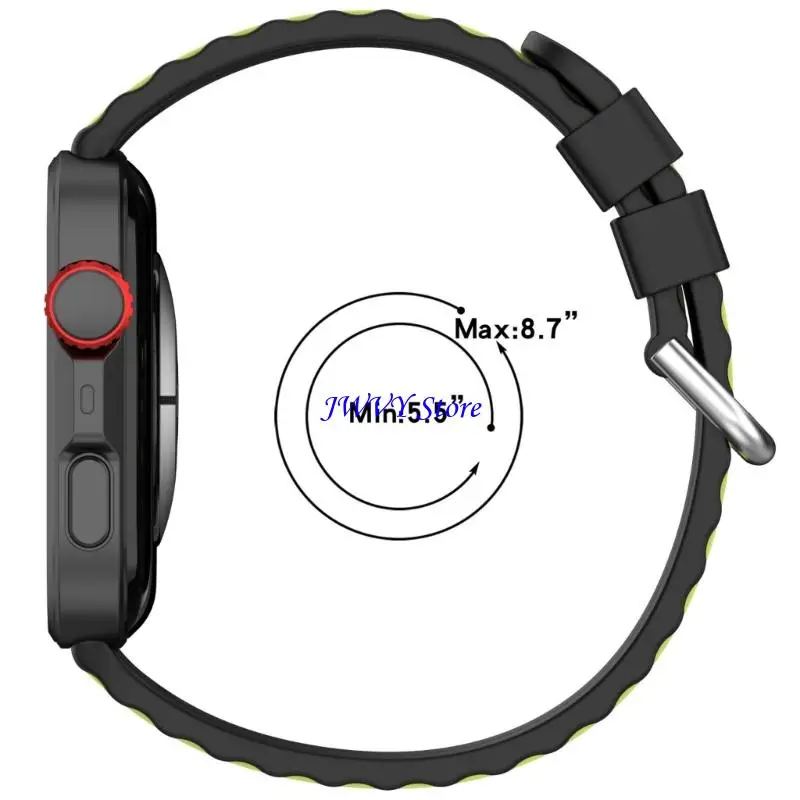 573A Textured Two Tone Exercise Wristband Flexible Silicone Watch Band Fit for Gym Outdoor Activities Universal Compatibility
573A Textured Two Tone Exercise Wristband Flexible Silicone Watch Band Fit for Gym Outdoor Activities Universal Compatibility