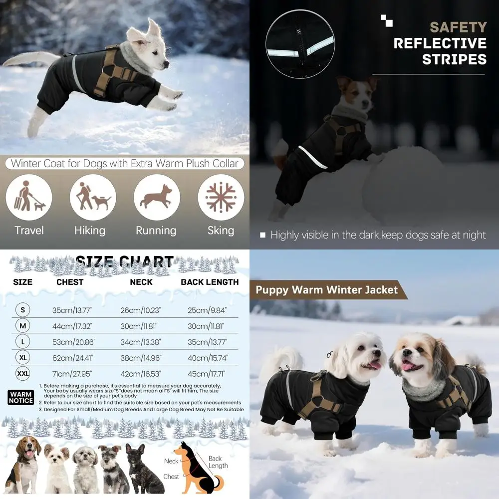 Светоотражающая водонепроницаемая зимняя куртка для собак с ремнями, теплый комбинезон для маленьких и средних собак, идеально подходит для походов в холодную погоду, XL Si
Светоотражающая водонепроницаемая зимняя куртка для собак с ремнями, теплый комбинезон для маленьких и средних собак, идеально подходит для походов в холодную погоду, XL Si