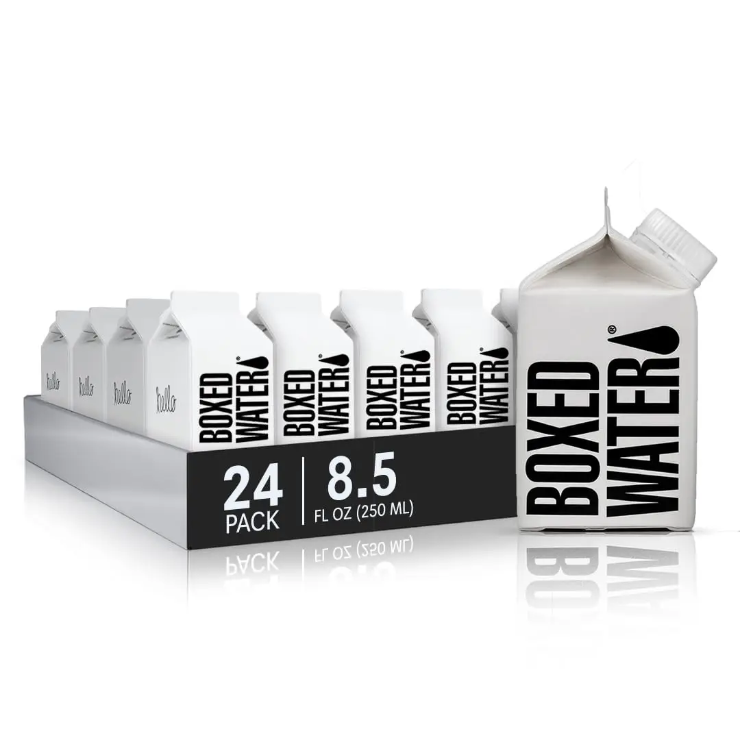 Mini Boxed Water 8.4 oz 24 Pack – Plant-Based Purified Drinking Water, BPA-Free, Refillable & Lunchbox Ready
Mini Boxed Water 8.4 oz 24 Pack – Plant-Based Purified Drinking Water, BPA-Free, Refillable & Lunchbox Ready