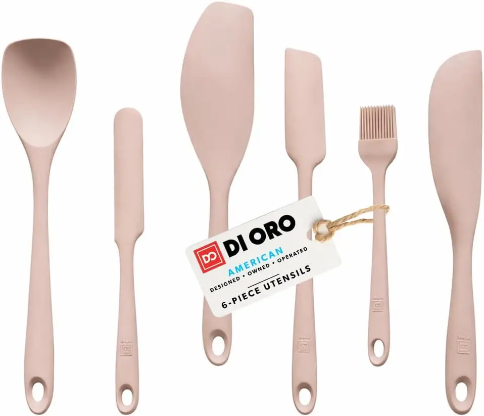 DI ORO 6-Piece Silicone Spatula Set - Rubber Kitchen Utensils for Baking, Cooking & Mixing - Heat-Resistant 600°F BPA F
DI ORO 6-Piece Silicone Spatula Set - Rubber Kitchen Utensils for Baking, Cooking & Mixing - Heat-Resistant 600°F BPA F