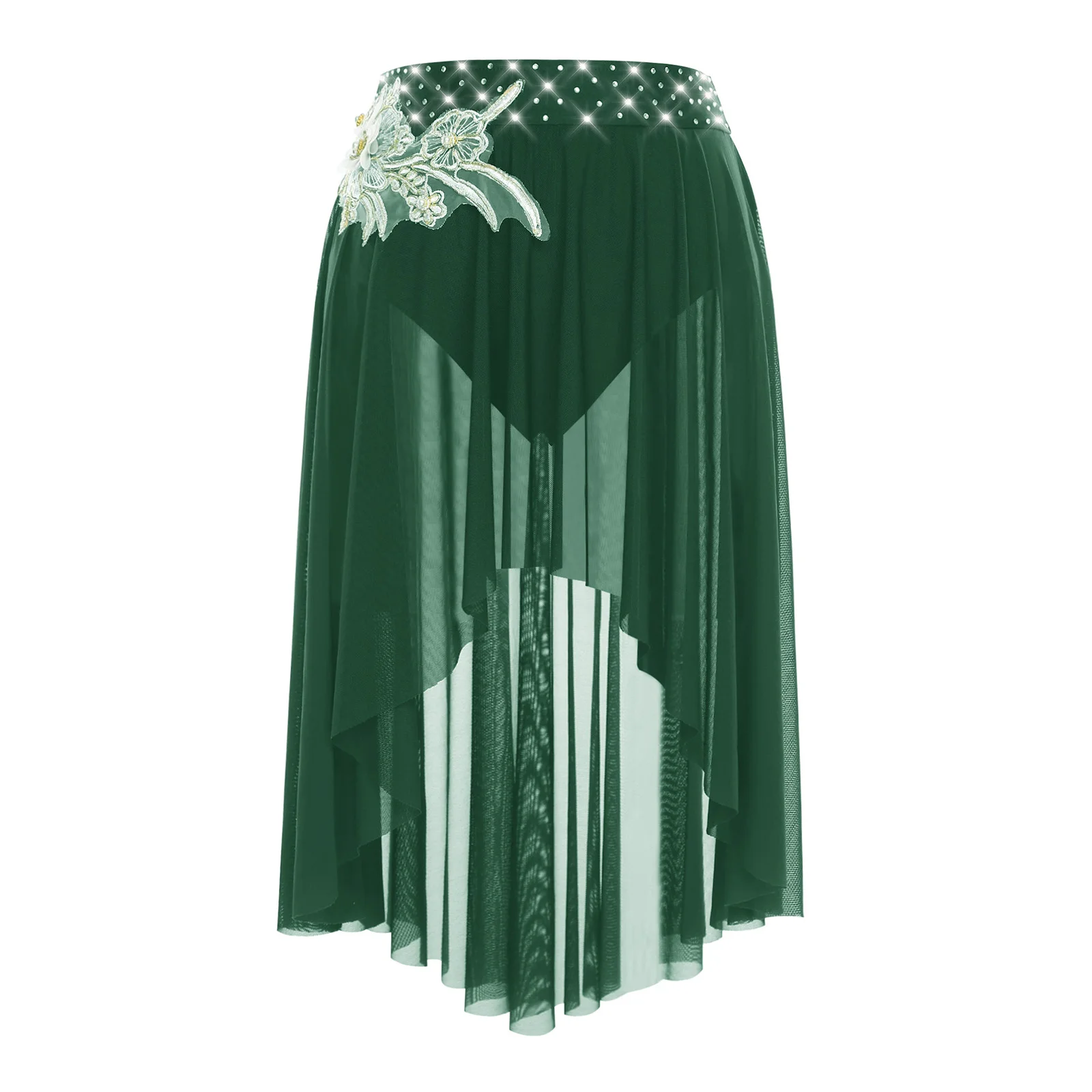 Classical Stage Dance Skirt Adult Female Embroidery Applique Sheer Mesh Skirt for Classical Waltz Ballet Performance Costumes
Classical Stage Dance Skirt Adult Female Embroidery Applique Sheer Mesh Skirt for Classical Waltz Ballet Performance Costumes