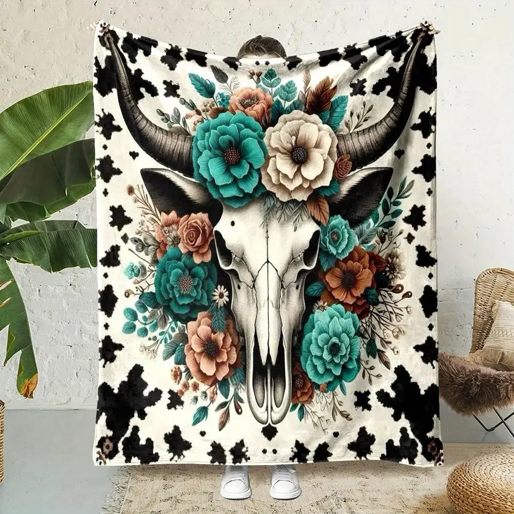 fashion Printed Flannel Ox Skull Four Seasons Blanket Sofa, Bed, Living Room, Travel Picnic Blanket,A gift for a friend
fashion Printed Flannel Ox Skull Four Seasons Blanket Sofa, Bed, Living Room, Travel Picnic Blanket,A gift for a friend