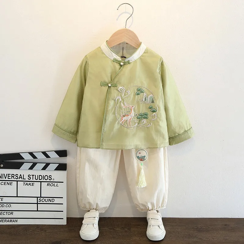 2024 New Chinese Traditional Hanfu For Boys ChildrenKung Fu Embroidery Tang Suit Set Chinese New Year Clothes Kids Birthday Gift
2024 New Chinese Traditional Hanfu For Boys ChildrenKung Fu Embroidery Tang Suit Set Chinese New Year Clothes Kids Birthday Gift