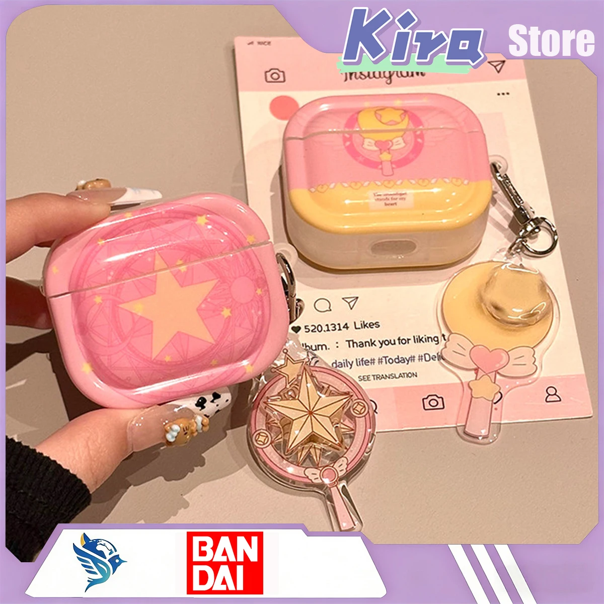 BANDAI Sailor Moon Animation Cartoon Magic Star Moon Stick Applicable Airpodspro Bluetooth Earphone Cases Antidrop Soft Shell
BANDAI Sailor Moon Animation Cartoon Magic Star Moon Stick Applicable Airpodspro Bluetooth Earphone Cases Antidrop Soft Shell