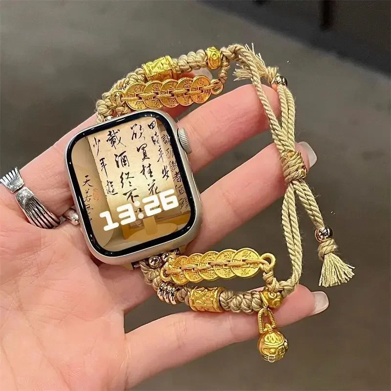 Тканая веревка Wufu Linmen, цепочка для часов подходит для Huawei GT5/GT5 Pro/GT4/GT2/3/4, ремешки для часов 22 мм/20 мм/18 мм
Тканая веревка Wufu Linmen, цепочка для часов подходит для Huawei GT5/GT5 Pro/GT4/GT2/3/4, ремешки для часов 22 мм/20 мм/18 мм