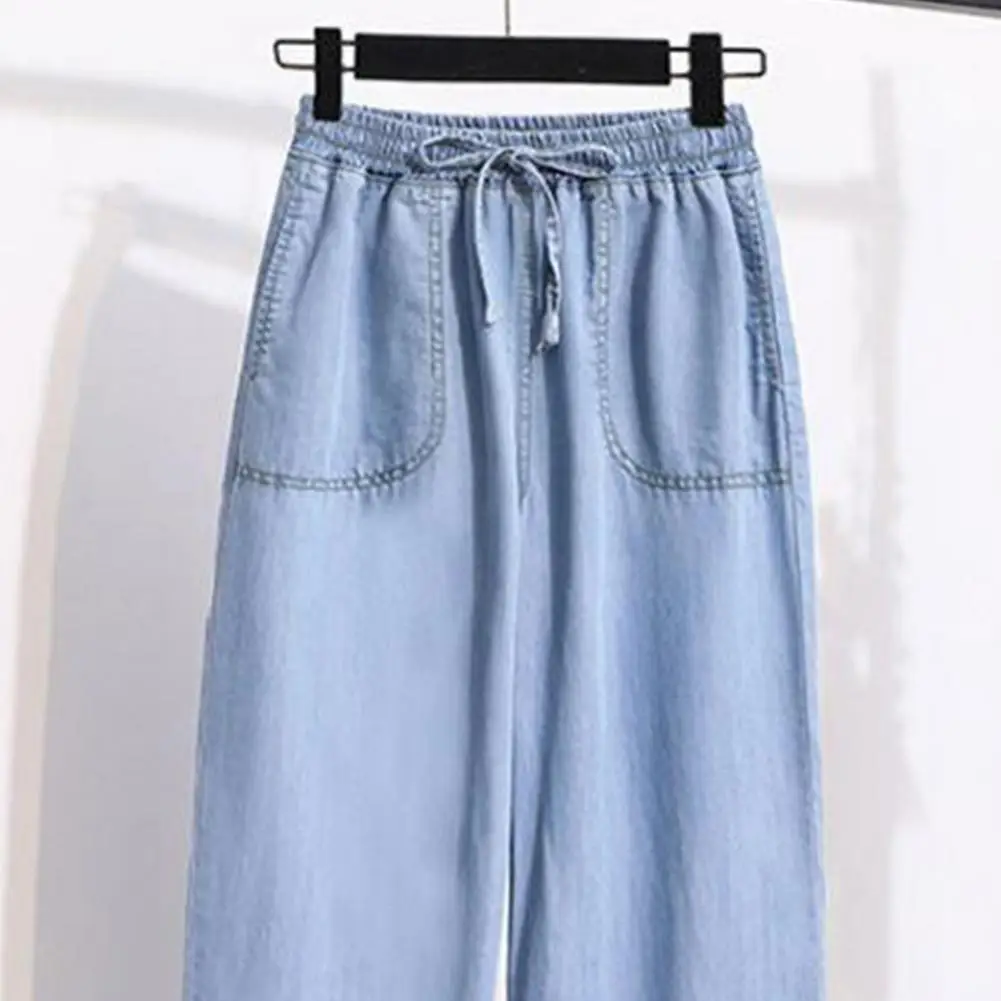 Women Jeans Drawstring Elastic High Waist Wide Leg Loose Solid Color Straight Leg Multi Pockets Casual Pull-On Long Trousers
Women Jeans Drawstring Elastic High Waist Wide Leg Loose Solid Color Straight Leg Multi Pockets Casual Pull-On Long Trousers