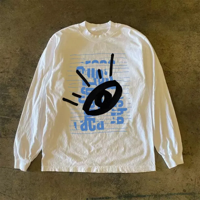 Футболка с длинным рукавом из чистого хлопка, с круглым вырезом, с забавным принтом, универсальный топ в гонконгском стиле, молодежная мода, свободный крой, на все сезоны
Футболка с длинным рукавом из чистого хлопка, с круглым вырезом, с забавным принтом, универсальный топ в гонконгском стиле, молодежная мода, свободный крой, на все сезоны