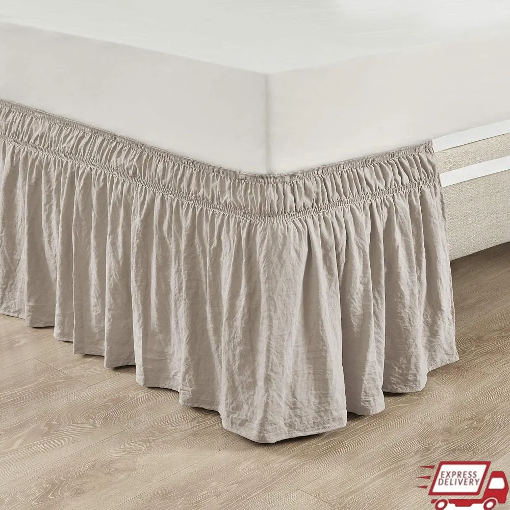 Elastic Ruffled Bedskirt Easy Wrap Around 20 Inch Drop Queen King California King Secure Fit Machine Washable Bedding Decor
Elastic Ruffled Bedskirt Easy Wrap Around 20 Inch Drop Queen King California King Secure Fit Machine Washable Bedding Decor