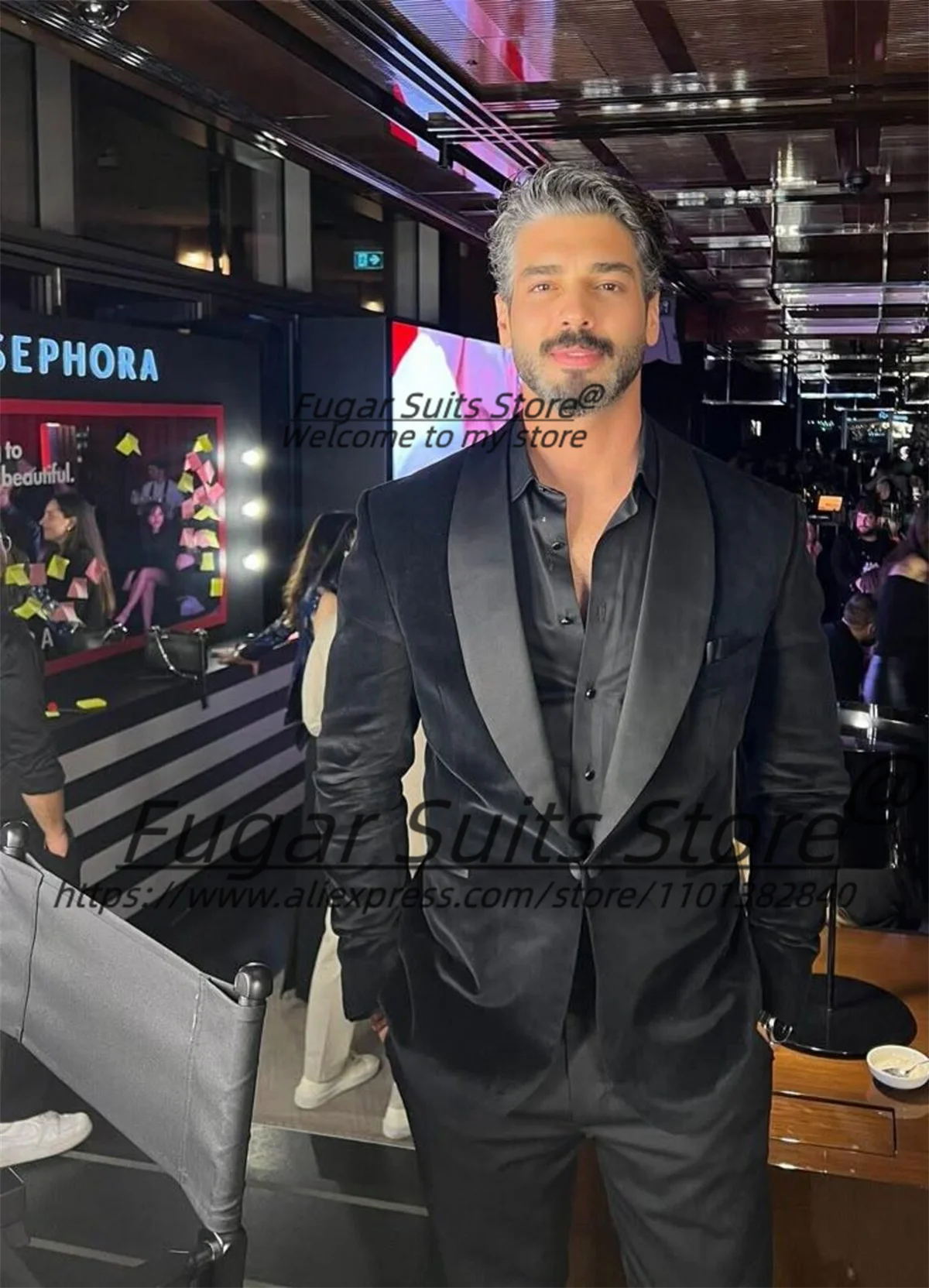 Elegant Black Velvet Men Suits Customized Slim Fit Shawl Lapel Groom Wedding Tuxedos 2Pieces Sets Male Party Blazers Ropa Hombre
Elegant Black Velvet Men Suits Customized Slim Fit Shawl Lapel Groom Wedding Tuxedos 2Pieces Sets Male Party Blazers Ropa Hombre