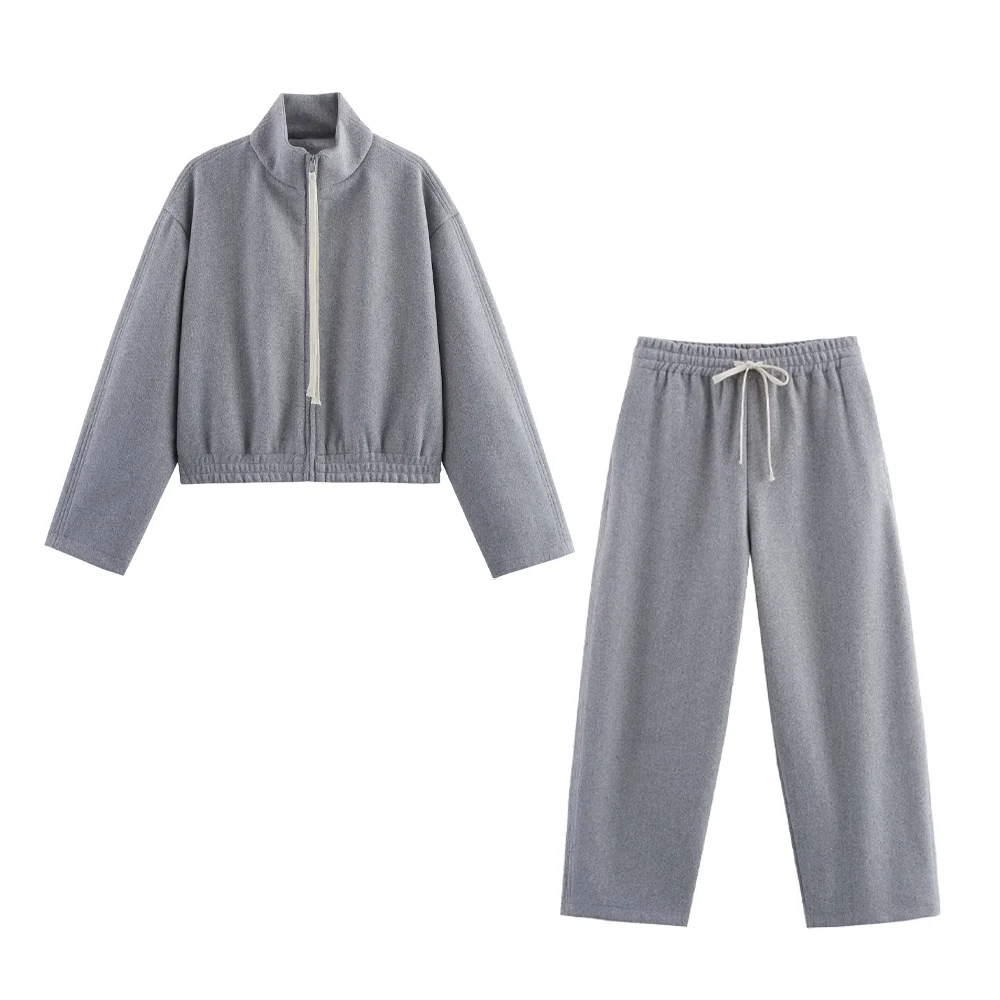 UNIZERA women's stand up collar jacket with lace up bucket pants set for spring and summer new casual women's clothing
UNIZERA women's stand up collar jacket with lace up bucket pants set for spring and summer new casual women's clothing