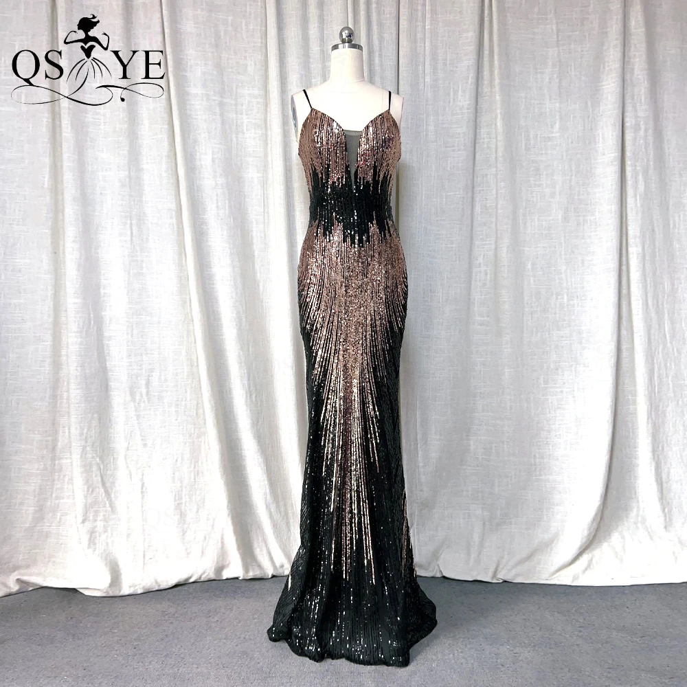 Faded Sequin Black Gold Evening Dresses Shoulder Straps V neck Prom Gown Pattern Lace Mermaid Long Sexy Black Party Formal Dress
Faded Sequin Black Gold Evening Dresses Shoulder Straps V neck Prom Gown Pattern Lace Mermaid Long Sexy Black Party Formal Dress