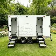 Custom Mobile Restroom Trailer Portable Toilet for Outdoor Events Construction Site Camping with 2 Stalls
Custom Mobile Restroom Trailer Portable Toilet for Outdoor Events Construction Site Camping with 2 Stalls
