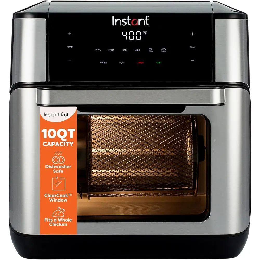 10-Quart Air Fryer with 7 Functions, EvenCrisp Technology, Over 100 Recipes, Stainless Steel
10-Quart Air Fryer with 7 Functions, EvenCrisp Technology, Over 100 Recipes, Stainless Steel