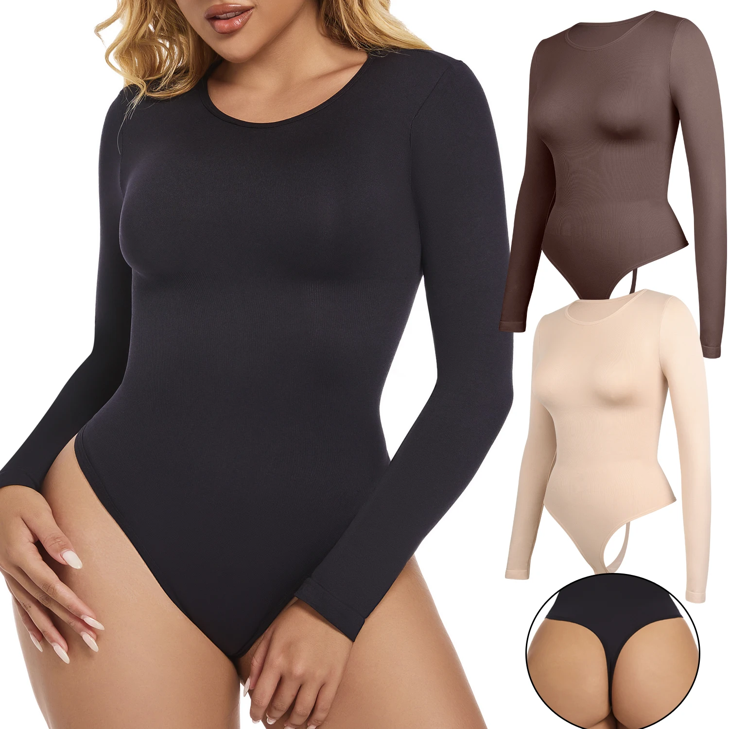 Long Sleeved Bodysuits Thong Shapewear Women Seamless Slim Tummy Control Underwear Belly Underbust Corset Female Clothing Autumn
Long Sleeved Bodysuits Thong Shapewear Women Seamless Slim Tummy Control Underwear Belly Underbust Corset Female Clothing Autumn
