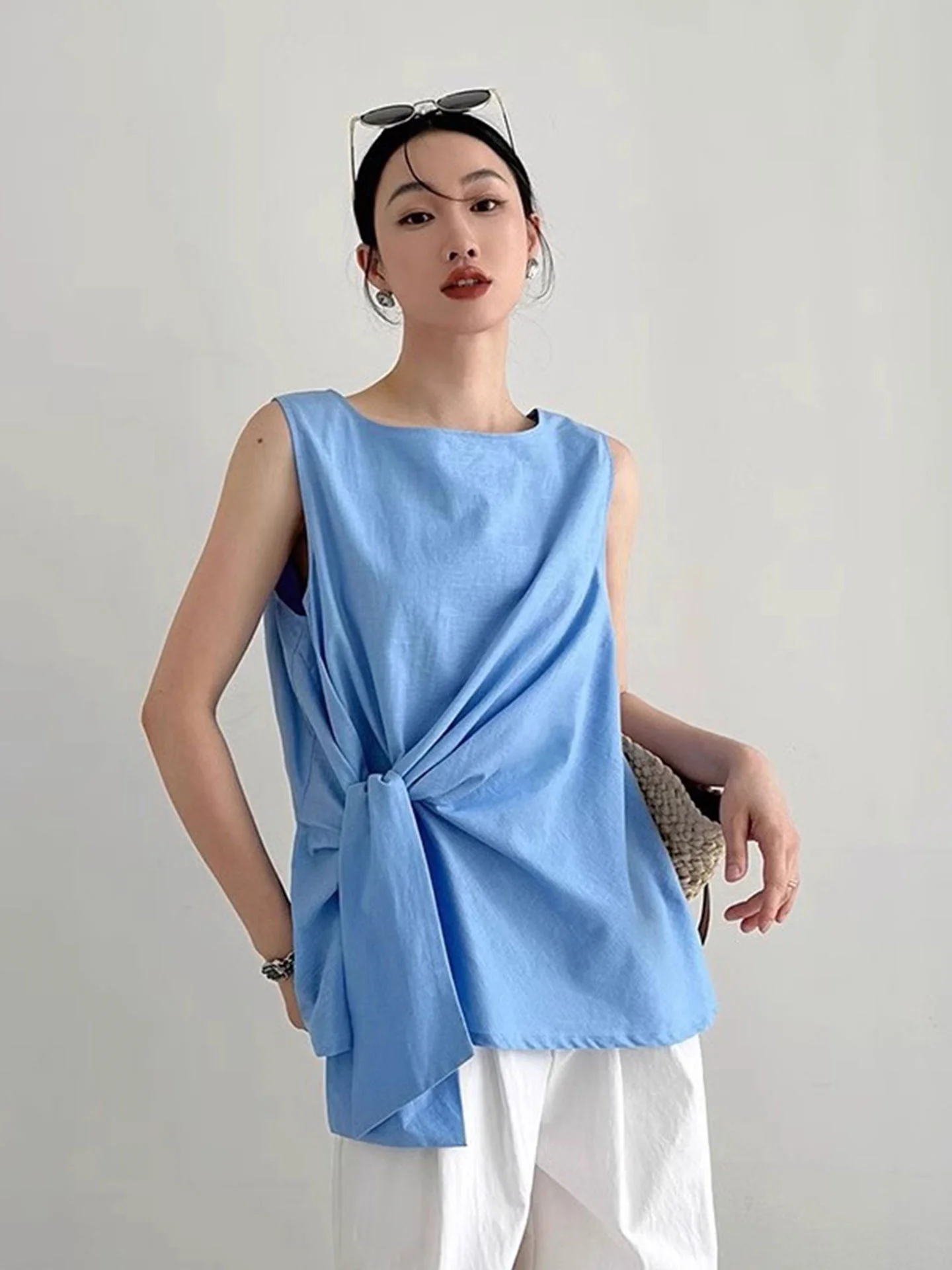 Ele Cotton Linen Svel Vest Beautiful Color Casual irt Summer Faionable Women's Korean Sle Commute Top
Ele Cotton Linen Svel Vest Beautiful Color Casual irt Summer Faionable Women's Korean Sle Commute Top