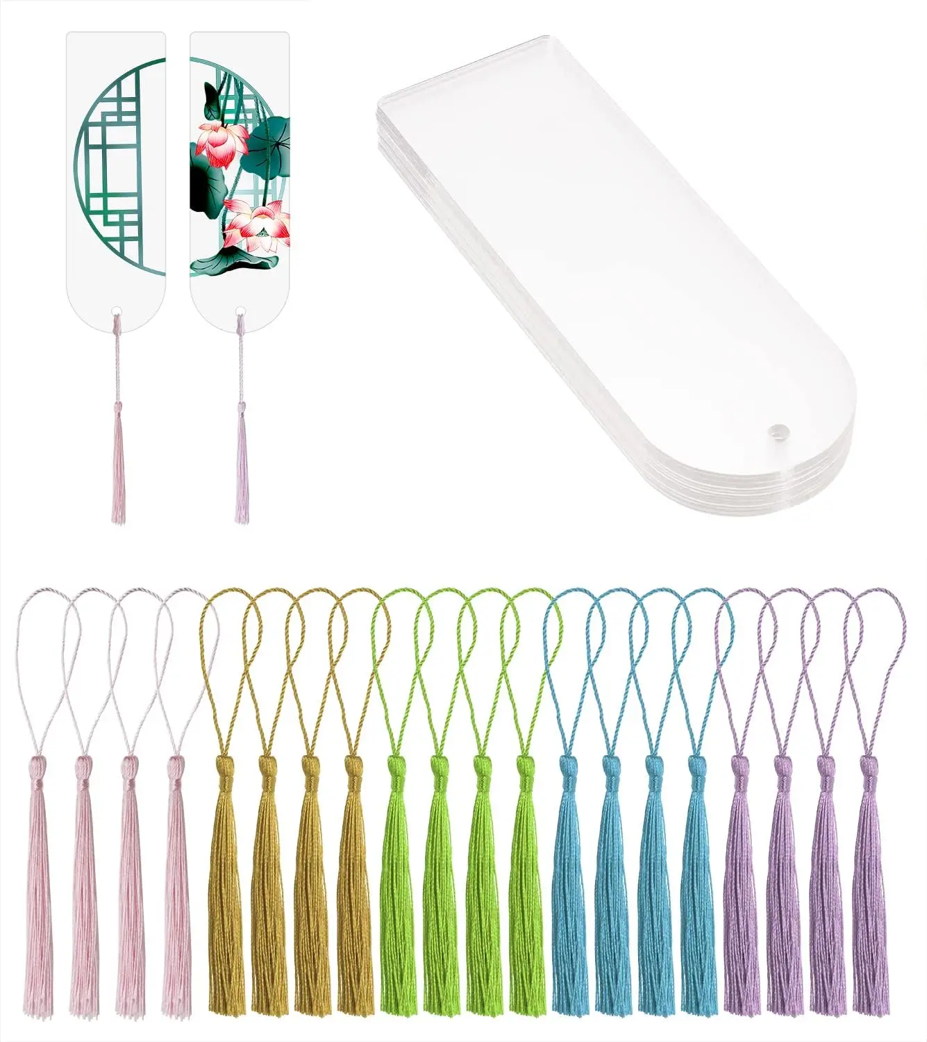 Blank Clear Acrylic Bookmarks 20Pcs with Tassels for DIY Projects, Graduation Gift Tags, and Craft Decor
Blank Clear Acrylic Bookmarks 20Pcs with Tassels for DIY Projects, Graduation Gift Tags, and Craft Decor
