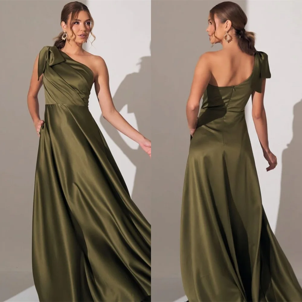 Customized Elegant Satin Evening Dresses Temperament A-Line Sweep Train Party Dress Classic One Shoulder Zipper Back Prom Gowns
Customized Elegant Satin Evening Dresses Temperament A-Line Sweep Train Party Dress Classic One Shoulder Zipper Back Prom Gowns