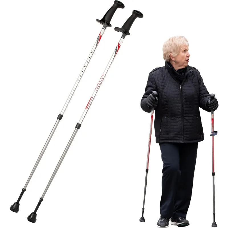 Nordic Walking Poles 1 Pair for Users 4'2"6' Lightweight, Aluminum Nordic Walking Sticks
Nordic Walking Poles 1 Pair for Users 4'2"6' Lightweight, Aluminum Nordic Walking Sticks